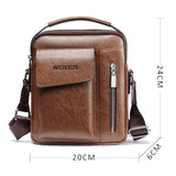 Casual Men Bag for 10.5 Inch iPad Handbag Men Shoulder Bags for Man Messenger Bag Business Male Crossbody Bags Travel PU Leather