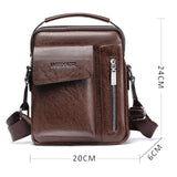 Casual Men Bag for 10.5 Inch iPad Handbag Men Shoulder Bags for Man Messenger Bag Business Male Crossbody Bags Travel PU Leather