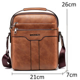 Casual Men Bag for 10.5 Inch iPad Handbag Men Shoulder Bags for Man Messenger Bag Business Male Crossbody Bags Travel PU Leather