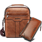 Casual Men Bag for 10.5 Inch iPad Handbag Men Shoulder Bags for Man Messenger Bag Business Male Crossbody Bags Travel PU Leather