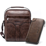 Casual Men Bag for 10.5 Inch iPad Handbag Men Shoulder Bags for Man Messenger Bag Business Male Crossbody Bags Travel PU Leather