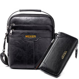 Casual Men Bag for 10.5 Inch iPad Handbag Men Shoulder Bags for Man Messenger Bag Business Male Crossbody Bags Travel PU Leather