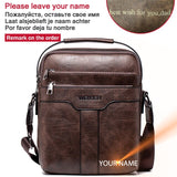 Casual Men Bag for 10.5 Inch iPad Handbag Men Shoulder Bags for Man Messenger Bag Business Male Crossbody Bags Travel PU Leather