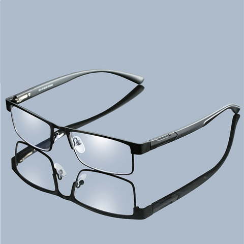 High Quality MEN Titanium alloy Eyeglasses Non spherical 12 Layer Coated lens reading glasses +1.0 +1.5 +2.0 +2.5 +3.0 +3.5+4.0